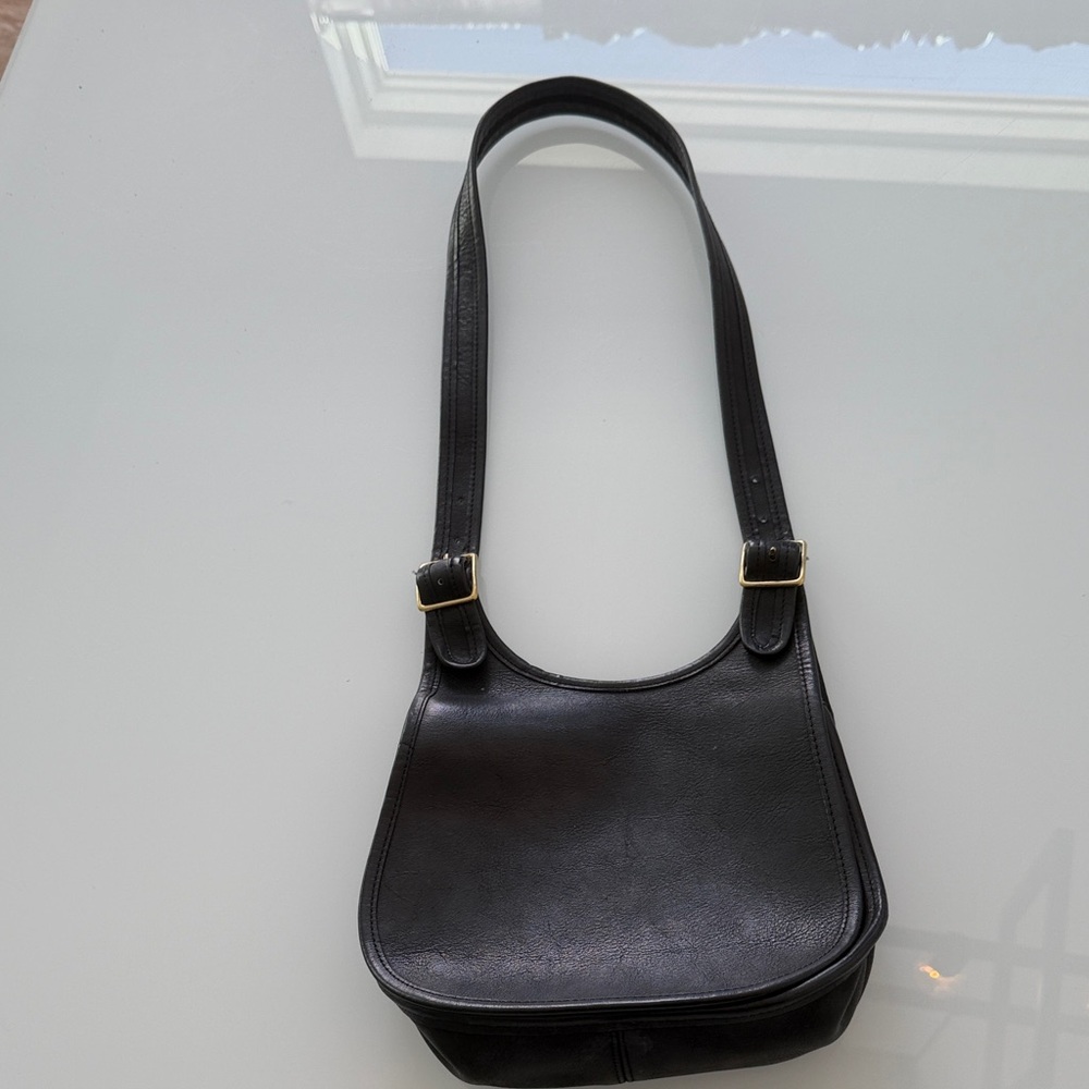 Coach Black Leather Shoulder Bag